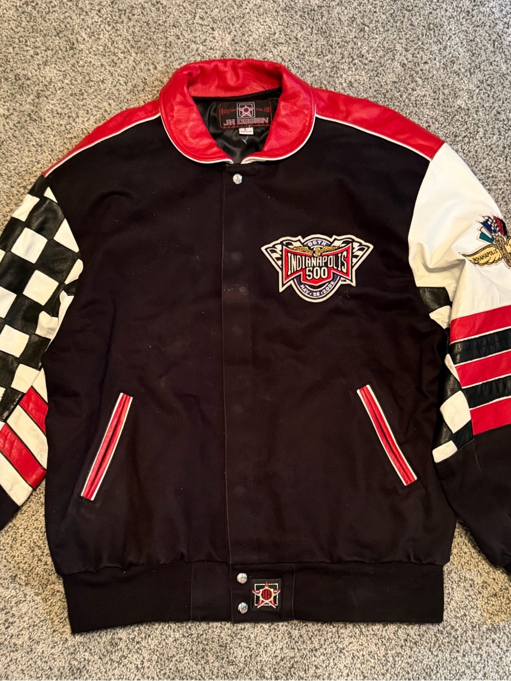 JH Design Limited Edition Vintage 2002 Indy 500 Racing Jacket Size L